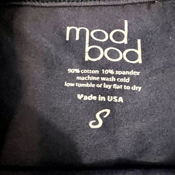 ModBod Black Short Sleeve Crewneck Cotton-Blend T-Shirt Size S - Picture 3 of 4